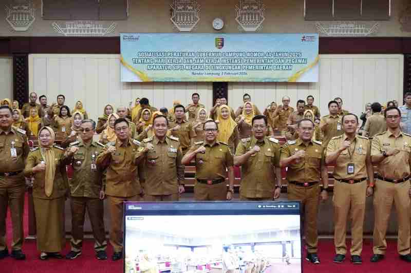 Dorong Produktivitas ASN, Pemprov Lampung Sosialisasikan Aturan Jam Kerja Dorong Produktivitas ASN, Pemprov Lampung Sosialisasikan Aturan Jam Kerja