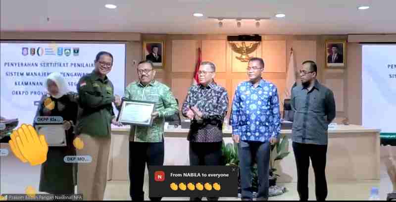 Pemprov Lampung Raih Predikat A Nasional untuk Keamanan Pangan Pemprov Lampung Raih Predikat A Nasional untuk Keamanan Pangan