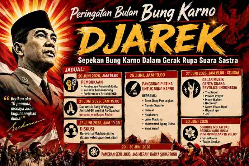 Sepekan Bung Karno dalam Gerak, Rupa, Suara, dan Sastra Warnai Bulan Juni di Semarang Sepekan Bung Karno dalam Gerak, Rupa, Suara, dan Sastra Warnai Bulan Juni di Semarang