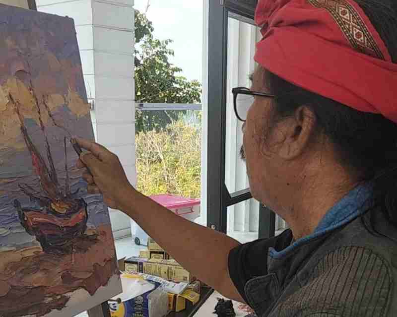Goresan Cat Minyak di Atas Kenangan: Asep Leoka dan Pesona Bahari di Eling Bening Goresan Cat Minyak di Atas Kenangan: Asep Leoka dan Pesona Bahari di Eling Bening