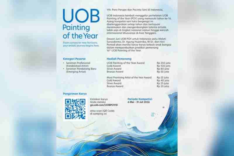 UOB Painting of the Year 2026 Dibuka, Perupa Indonesia Berpeluang Tembus Panggung Asia Tenggara UOB Painting of the Year 2026 Dibuka, Perupa Indonesia Berpeluang Tembus Panggung Asia Tenggara